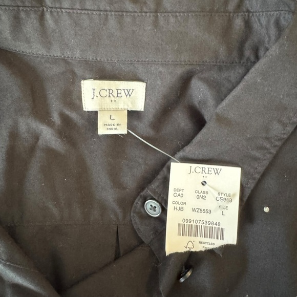 J. Crew - NWT Rhinestone Modern Button Up Blouse Top Sz L - Picture 7 of 7